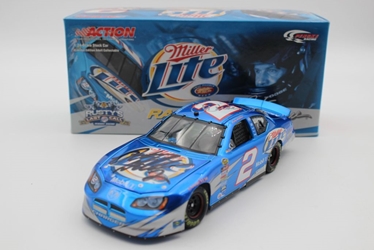 **Damaged See Pictures** Rusty Wallace Dual Autographed w/ Roger Penske 2005 Miller Lite 1:24 Nascar Diecast **Damaged See Pictures** Rusty Wallace Dual Autographed w/ Roger Penske 2005 Miller Lite 1:24 Nascar Diecast 